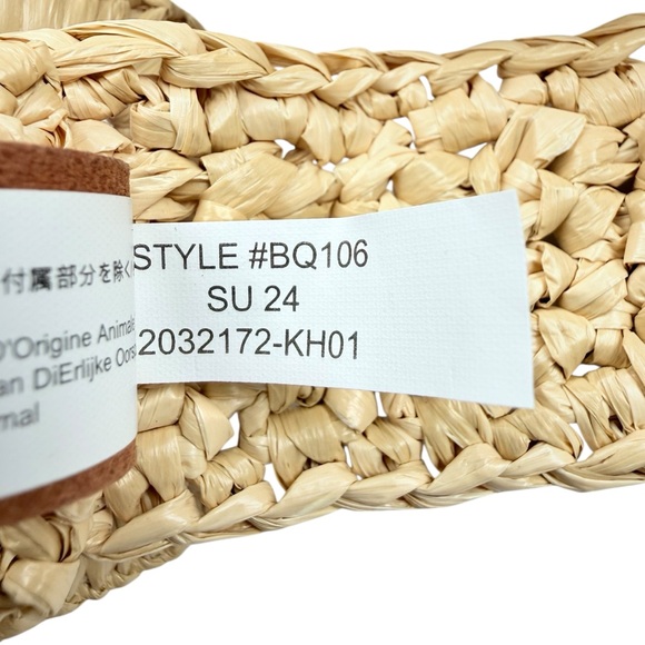 J. Crew Woven Faux Raffia Square Buckle Belt, OS - Picture 5 of 8